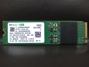 ssd96 SK hynix BC501 256GB NVMe SSD 使用時間：5185時間 中古動作品