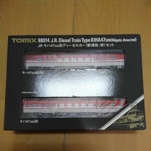 鉄道【希少】 TOMIX トミックス 98014 JRキハ47 500形ディーゼルカー(新潟色赤)セット 鉄道模型　a-351