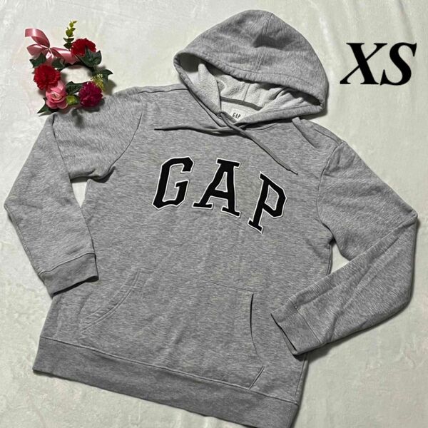 ギャップ　GAP ◆ パーカー　スウェット　グレー　ロゴ　XS 即発送　大特価