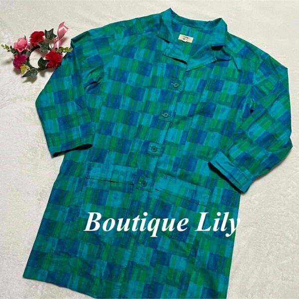 Boutique Lily ◆ ロングシャツ　膝丈ワンピース　F 即発送　大特価