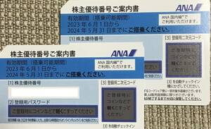 ANA 株主優待割引券2枚セット★搭乗5/31まで