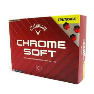 Callaway CHROME SOFT TruTrack イエロー 1箱 12球 2024年 US限定 キャロウェイ クロムソフト トゥルートラック 3ピース ゴルフボール 黄