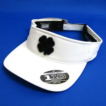 ブラッククローバー PREMIER VISOR #1 ホワイト バイザー Black Clover プレミアム サンバイザー 110 ワンテン 四つ葉 立体ロゴ刺繍_画像1