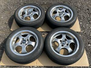 軽サイズ　WORK ROAR 14インチ　5J+42 PCD100 4穴　軽サイズ　155/65r14 決済後引取り可能