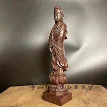 【ケーリーフショップ】沈香木彫り 仏像 観音菩薩 観音像 置物 彫刻 高さ：20cm_画像2