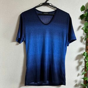 TORNADO MART Tシャツ　ブルー　半袖　Mサイズ Vネック