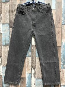 Vintage 先染め USA製 91年製 90s リーバイス Levi's 505 ブラックデニム デニムパンツ ジーンズ ヴィンテージ ボタン裏 968 当時モノ 2