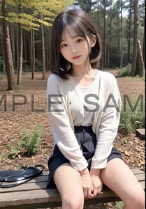 【 高画質 イラスト アート ポスター A4 】グラビア 美人 美女 写真 水着 巨乳 アイドル かわいい メイド コスプレ g-1059