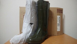 ( unused goods ) 26.5cm~27cm(LL) length 38.7cm boots oil resistant length long khaki color GALOA Garo a( Fukuyama rubber industry corporation )