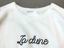 ■23区大きいサイズ44 La DuneエンブロイダリーロゴTシャツ白11,000円■_画像5