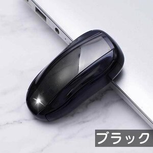 キーケース テスラ 対応 MODEL-X スマートキーケース テスラ キーホルダー テスラ キーケースカバー 高級 TPU 車用シリコン【ブラック】