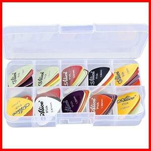 Yammy plastic 24 piece base guitar for pick pick various thickness colorful storage box attaching 