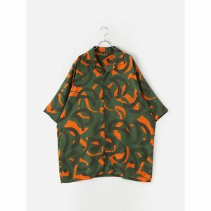ddp【ディーディーピー】 Camouflage Logo Print S/S Shirts-Gilles【カモフラージュ ロゴ プリント シャツ】(M)KHAKI