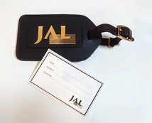 【未使用】JAL バゲージタグ ネームタグ ブラック 金ロゴ 日本航空 希少 旧ロゴ 送料無料_画像2