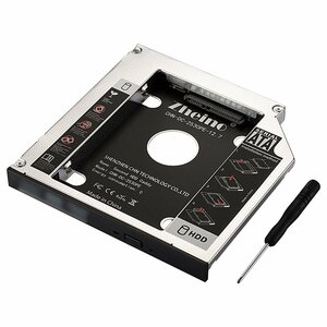 Zheino 2nd 12.7mmノートPCドライブマウンタ セカンド 光学ドライブベイ用 SATA/HDDマウンタよりCD/DVD CD ROM HDD CADDY に置き換え