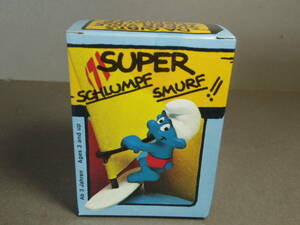 Smurf Smurf PVC figure windsurfing 40215 super Smurf 