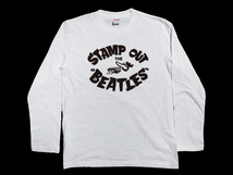 送込　STAMP OUT THE BEATLES 　ビートルズ　ロンT 長袖Tシャツ 白 Mサイズ_画像2