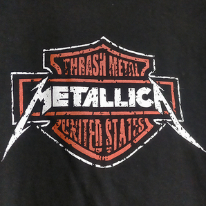 送込 METALLICA・ハーレーダビッドソン メタリカ・ハーレー 半袖Tシャツ 黒 Lサイズ の画像2
