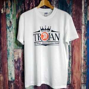 送込 TROJAN　Records　デュークリード　London 半袖Tシャツ　白　XLサイズ 