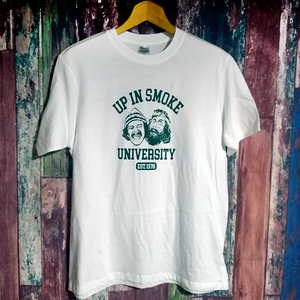 送込　Cheech & Chong　チーチ&チョン　Up in Smoke　半袖Tシャツ　白　XLサイズ