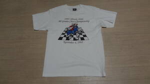 送料230円★sizeM★90s☆USA製SCREEN STARS☆スクリーンスターズ★半袖Tシャツ/白ホワイト★アメリカ製★黒タグ★チェスナイト★チェス