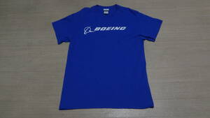 送料230円★sizeM★BOEING☆ボーイング社★半袖★プリントTシャツ/青系★航空機★飛行機★輸出企業★ANA☆JAL☆ユニセックス