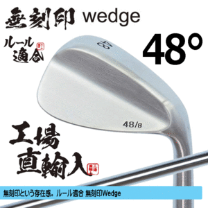 無刻印 ウェッジ 新溝 ルール適合【ノーロゴ】【右利き】【オリジナルスチール】【48度】【Wedge】