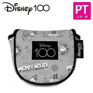 Disney100 マレット型パター用 ヘッドカバー 73220-430-033【ディズニー】【100周年】【数量限定】【PT用】【モノクロ】【HeadCover】