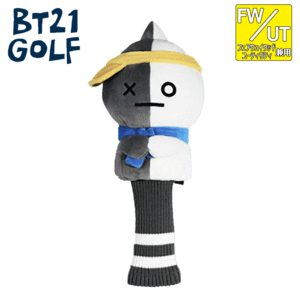 BT21 GOLF HOLE IN ONE WOOD用 ヘッドカバー【ビーティーイシビル】【ホールインワン】【キャラクター】【FW/UT兼用】【VAN】【HeadCover】