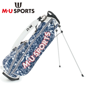 M・U SPORTS キャラクター パズル柄 キャディバッグ 703J1410【MUスポーツ】【7型】【ネイビー】【CaddyBag】