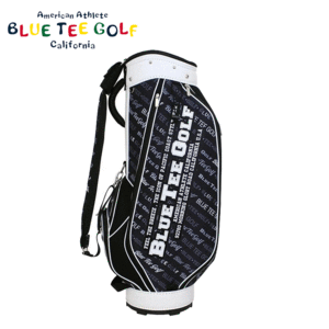 BLUE TEE GOLF ボーダー柄 キャディバッグ 9型 BTG-CB026 【ブルーティーゴルフ】【ブラック】【CaddyBag】