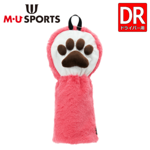 M・U SPORTS ふわふわボア 肉球 ドライバー ヘッドカバー 703J2502【MUスポーツ】【DR用】【ピンク】【HeadCover】