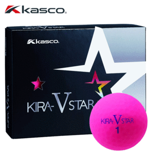 kasco ゴルフボール KIRA V STAR 【キャスコ】【キラ】【カラーボール】【1ダース】【12球】【ピンク】【GolfBall】