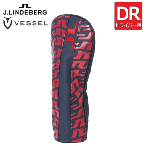 J.LINDBERG × VESSEL ドライバー用 ヘッドカバー 073-97901【Jリンドバーグ】【ゴルフ】【DR用】【Red】【HeadCover】