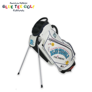 BLUE TEE GOLF エナメル スタンドキャディバッグ 9型 BTG-CB012【ブルーティーゴルフ】【ホワイト】【CaddyBag】