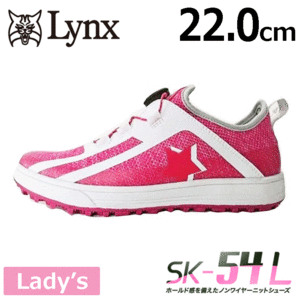 [ женский ]Lynx туфли для гольфа SK-54L[L's][ links ][ Golf ][ шиповки отсутствует ][ размер :22.0cm][ цвет : розовый ]