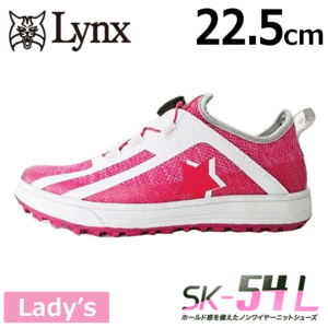 【レディース】Lynx ゴルフシューズ SK-54L【L's】【リンクス】【ゴルフ】【スパイクレス】【サイズ：22.5cm】【カラー：ピンク】