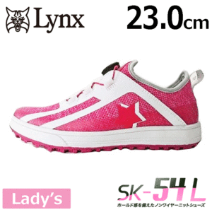 【レディース】Lynx ゴルフシューズ SK-54L【L's】【リンクス】【ゴルフ】【スパイクレス】【サイズ：23.0cm】【カラー：ピンク】