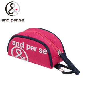 and per se ボールケース AUF7143【アンパスィ】【ゴルフ】【ボールポーチ】【ボールバッグ】【Pink】【GolfBag】