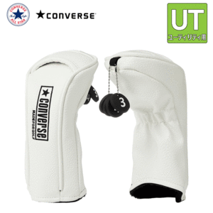 converse CV HEAD COVER ユーティリティ用 ヘッドカバー 【コンバース】【ゴルフ】【UT】【WHITE】【HeadCover】