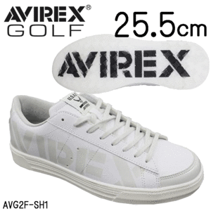 AVIREX GOLF ゴルフシューズ AVG2F-SH1【アヴィレックス】【ゴルフ】【スパイクレス】【グレー】【25.5cm】