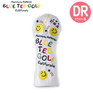 BLUE TEE GOLF スマイル＆ピンボール ドライバー用 ヘッドカバー【ブルーティーゴルフ】【BTG-HC001】【DR用】【ホワイト】