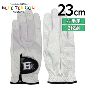 BLUE TEE GOLF　SUPER GROP GLOVE BTG-GL004 【ブルーティーゴルフ】【左手用】【2枚組】【ホワイト/ホワイト】【23cm】【Glove】