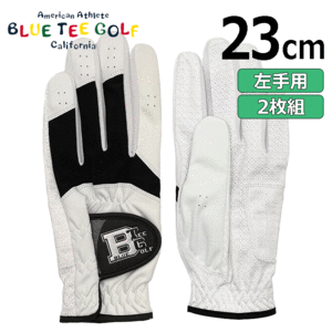 BLUE TEE GOLF　SUPER GROP GLOVE BTG-GL004 【ブルーティーゴルフ】【左手用】【2枚組】【ホワイト/ブラック】【23cm】【Glove】