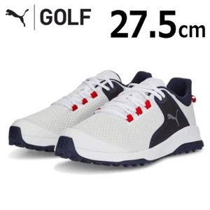 PUMA FUISON GRIP 377527 【プーマ】【スパイクレス】【サイズ：27.5cm】【カラー：04 White/Silver/Navy】【GolfShoes】