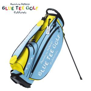 BLUE TEE GOLF ストレッチ 2トーン スタンド式 キャディバッグ 9型 BTG-CB017 【ブルーティーゴルフ】【サックス/イエロー】【CaddyBag】