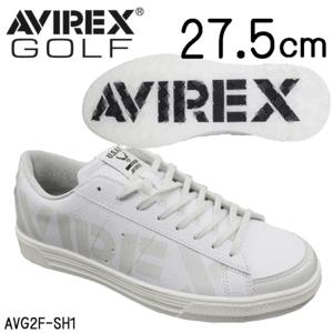 AVIREX GOLF ゴルフシューズ AVG2F-SH1【アヴィレックス】【ゴルフ】【スパイクレス】【グレー】【27.5cm】