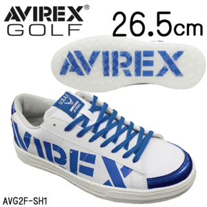 AVIREX GOLF ゴルフシューズ AVG2F-SH1【アヴィレックス】【ゴルフ】【スパイクレス】【ブルー】【26.5cm】