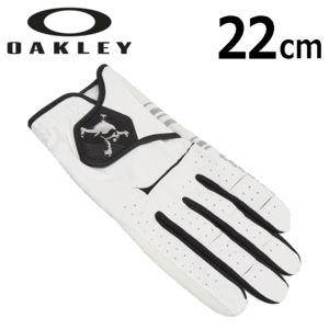 OAKLEY FOS901696 SKULL GOLF GLOVE 18.0【オークリー】【ゴルフグローブ】【左手用】【100/White】【22cｍ】【Glove】