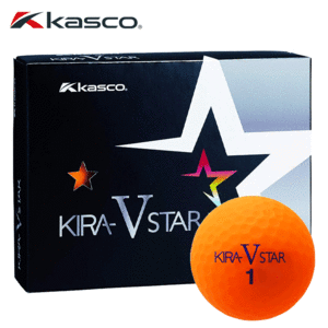 kasco ゴルフボール KIRA V STAR 【キャスコ】【キラ】【カラーボール】【1ダース】【12球】【オレンジ】【GolfBall】